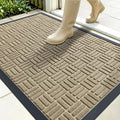 OLANLY Front Door Mat Outside Entrance 35x23, Heavy Duty Sturdy Natural Rubber by OLANLY