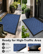Mibao Front Door Mat Outdoor Entrance, Waterproof Dirt Trapper Doormat - Image 2