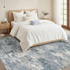Nakagishi 10x12 Area Rugs Living Room: Washable Abstract Large Neutral Soft Rug - Image 5
