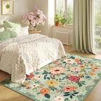 DUKINO 4x6 Area Rug, Floral Rugs - Image 8