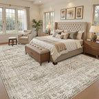 Soalmost Area Rug 10x12 Vintage Washable Living Room Large Carpet Non Slip - Image 4