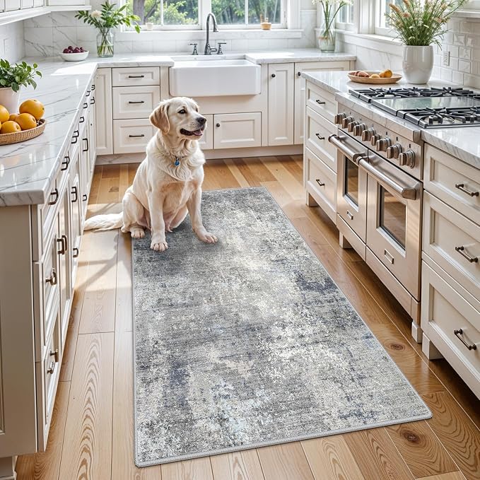3x5 Washable Entryway Rug – Non-Slip Rubber Backed Small Area Rug by BYYVOORugsforYourHome