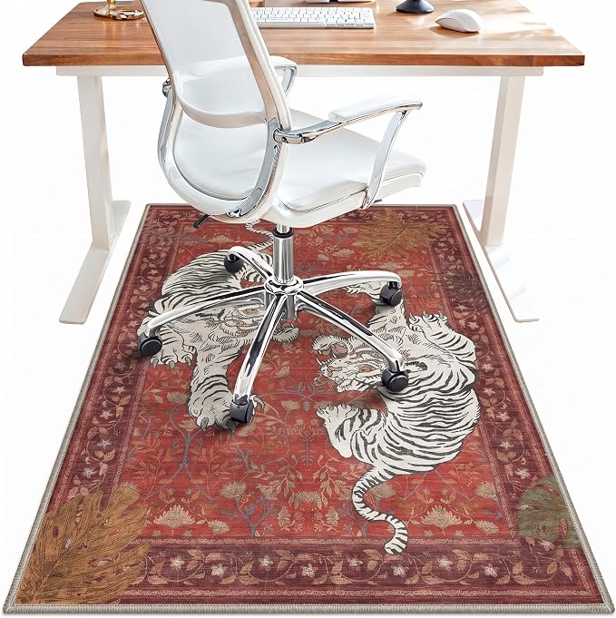 36"x48" Office Chair Mat for Hardwood Tile Floor, Under Desk Carpet Protector by BESBLEE