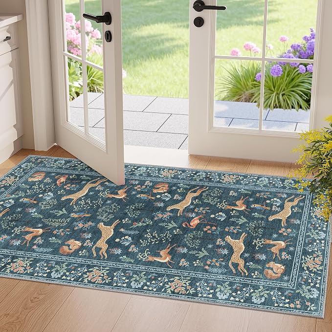 DUKINO 2x4 Rug for Hallway, Washable Kitchen Runner Rug by DUKINO