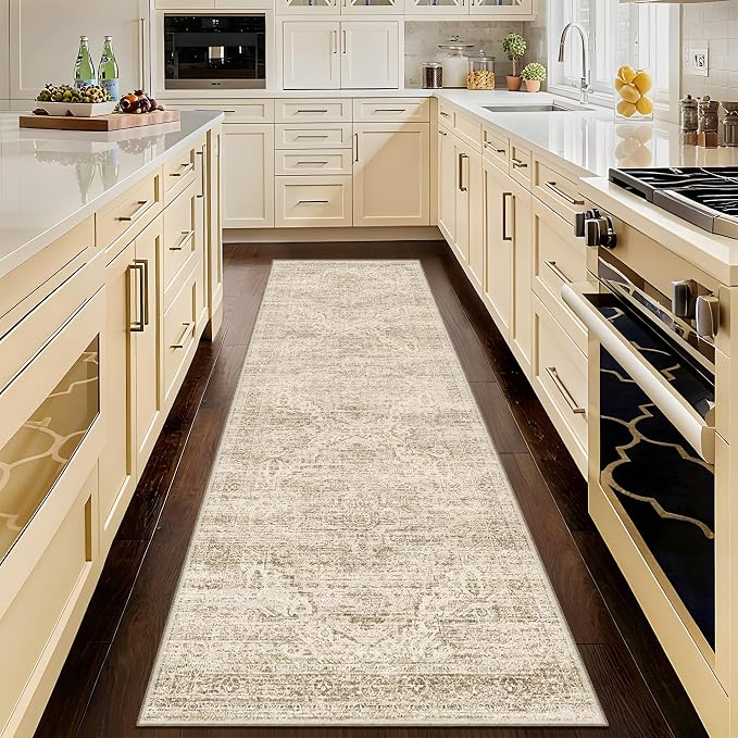 Kitchen Runners Rug 2.5x8 with Non-Slip Backing, Vintage Washable Runner Rugs by Unknown