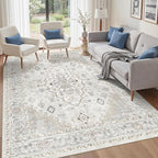 befbee 6x9 Area Rugs for Living Rooms, Stain Resistant Neutral Washable Rugs - Image 7