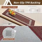 COSY HOMEER Kitchen Rugs Non-Slip 20x30/20x48 Inch Thick Polypropylene Standing - Image 3