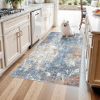 4x5 Washable Entryway Rug – Non-Slip Low Pile Throw Area Rug by BYYVOORugsforYourHome
