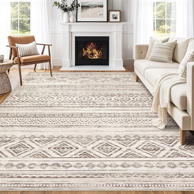 cotiled 9x12 Area Rugs Living Room Rug: Washable Boho Rugs - Image 8