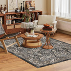 Washable Area Rug 3' x 5 ' Vintage Traditional Persian Mat - Image 2