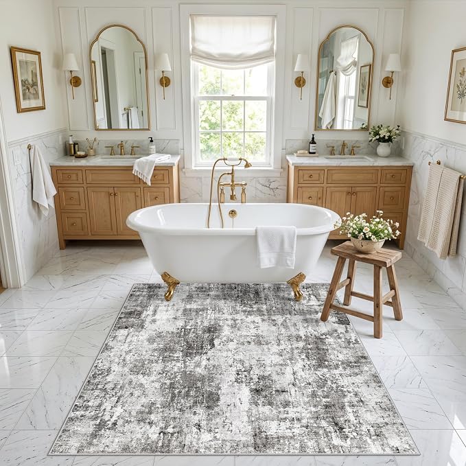 5x5 Square Entryway Rug Washable – Non-Slip Small Area Rug - Image 4