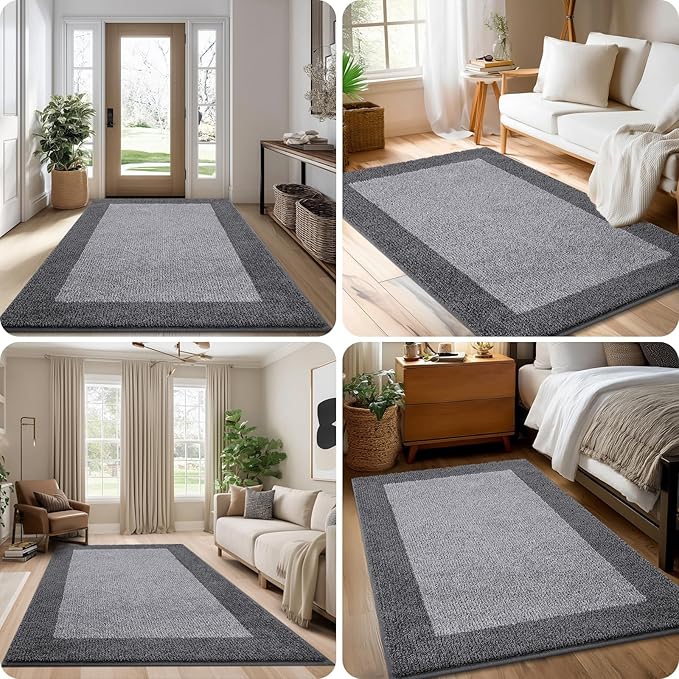 Washable Area Rug 48" x 72", Non Slip Kitchen Rug - Image 5