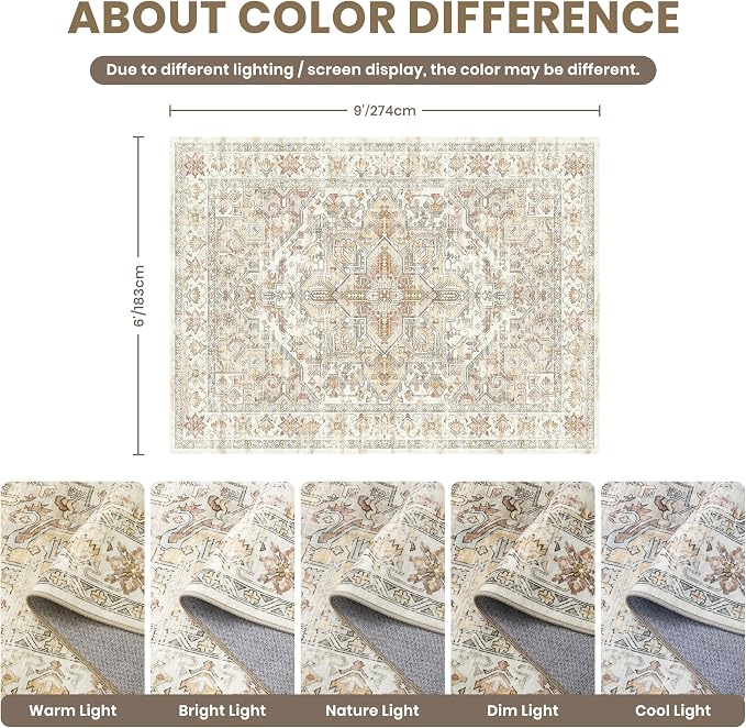 zesthome Area Rugs 6x9, Large Rugs - Image 2