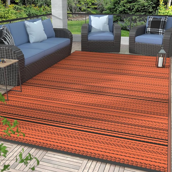 GENIMO Outdoor Rug for Patio Clearance, Reversible Plastic Camping Rugs by GENIMO