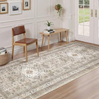 Vintage Hallway Runner Rug 3x10: Large Soft Washable Entryway - Image 2