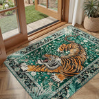 DCX Washable 3x5 Tiger Rug, Soft Low Pile Carpet, Kid & Pet Friendly by DCXWashableRug