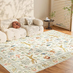 DUKINO 8x10 Rug, Washable Animal Living Room Rug - Image 9