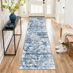 Abstract Washable Runner Rug 2x6, Woven Non-Shedding Thin Runners by TTelephant