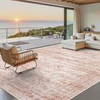Soalmost 9x12 Area Rugs for Living Room, Non Slip Machine Washable Vintage Rugs - Image 2