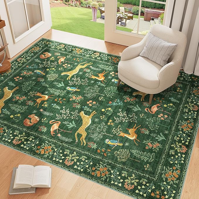 DUKINO 3x5 Rug, Washable Animal Area Rug - Image 3