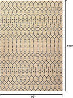 JONATHAN Y Moroccan Geometric Indoor Outdoor Area Rug 8X10 Beige/Navy, Ourika - Image 2