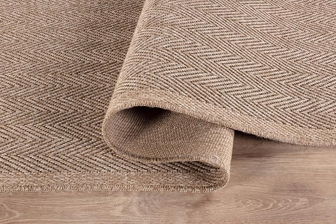 CAMILSON Easy Jute Rug 4x6, Indoor Outdoor Natural Color Fiber Area Rugs - Image 6