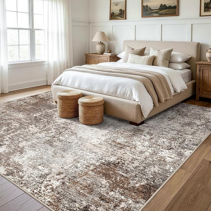 9x9 Square Rug Living Room – Washable Non-Slip Indoor Area Rug - Image 3