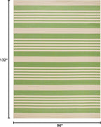 SAFAVIEH Courtyard Collection 8' x 11' Green/Beige CY6062 Stripe Indoor/ - Image 2