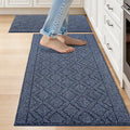 COSY HOMEER Kitchen Rugs Sets 2PCS, Non-Slip Washable Kitchen Mats by COSYHOMEER