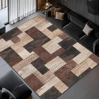 Modern Geometric Patchwork Indoor Area Rug - Image 2
