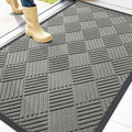 OLANLY Front Door Mat Outside Entrance 47x32, Heavy Duty Sturdy Natural Rubber by OLANLY