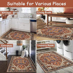 Moynesa Ultra-Thin Washable Oriental Area Rug - Image 7