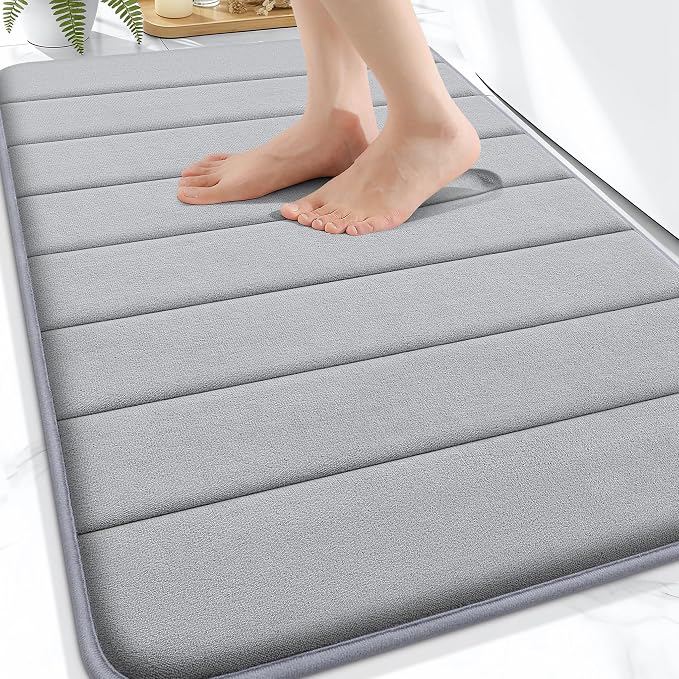 OLANLY Memory Foam Bath Mat 32x20, Super Soft Absorbent Bathroom Rugs, Quick Dry by OLANLY