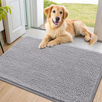 Smiry Dog Door Mat for Muddy Paws 36x24, Absorbent Dirt Trapper, Non-Slip by Smiry