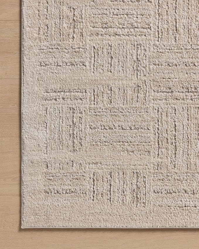 Loloi Amber Lewis Monty Collection MOT-01 Ivory/Taupe 2'-7" x 4', .50" Pile - Image 6