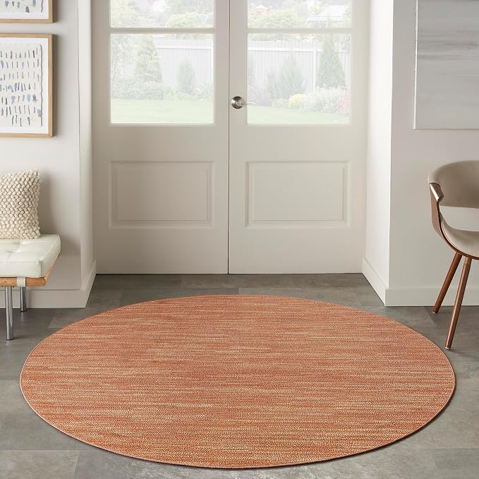 Nourison Home Nourison Essentials Rust 6' x Round Area Rug - Image 3