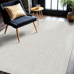 CAMILSON Easy Jute Rug 6x9, Indoor Outdoor Off-White Color Fiber Area Rugs - Image 6
