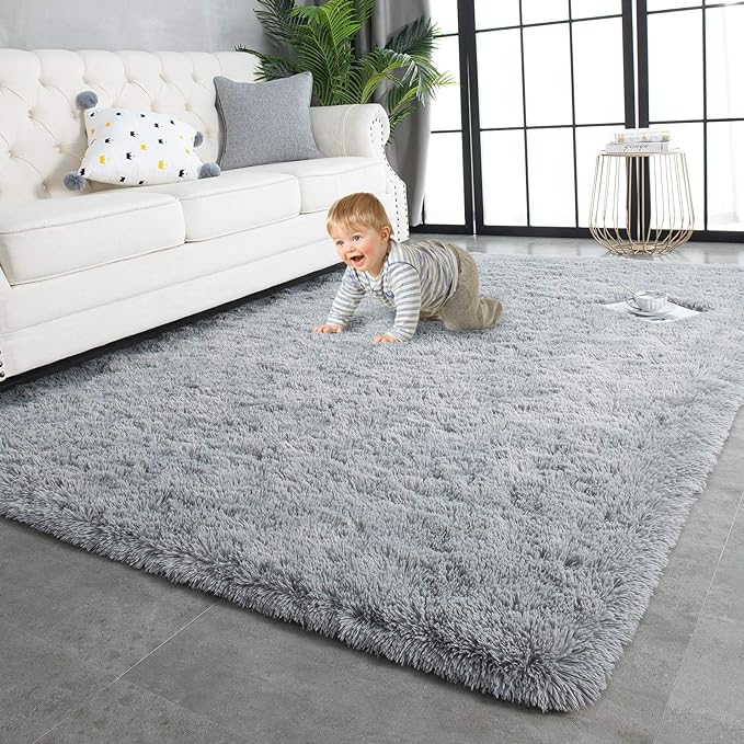 TWINNIS Super Soft Shaggy Rugs Fluffy Carpets, 4x5.9 Feet, Indoor Modern Plush by TWINNIS