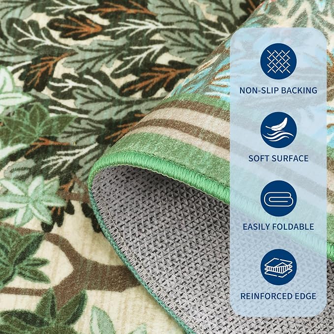 GarveeHome Forest Rug 9x12 Washable Area Rugs - Image 6