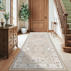 Washable 3x8 Kitchen Runner Rug: Indoor Oriental Hallway Carpet Low-Pile Stain - Image 5