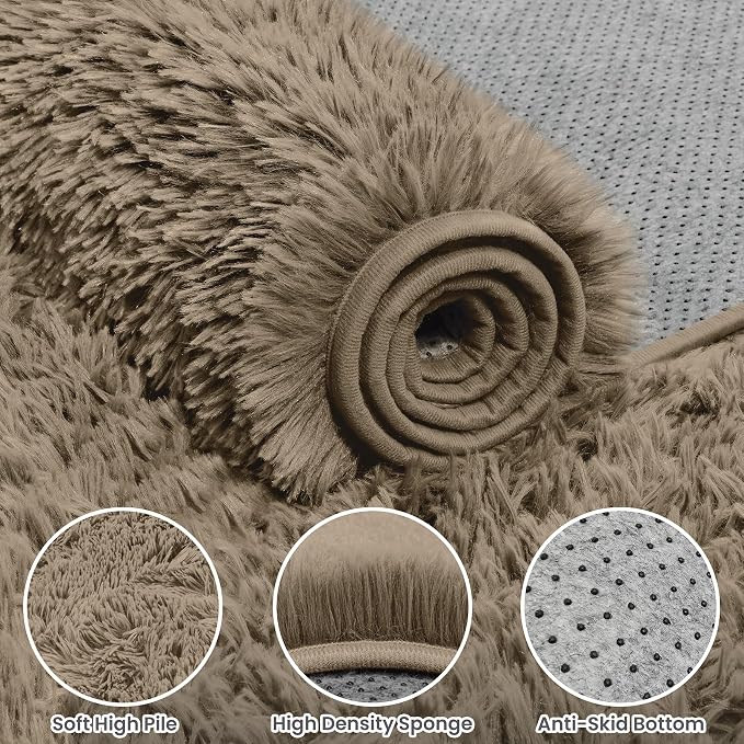 8x10 Area Rug for Living Room, Ultra Soft Fluffy Shag Rugs for Bedroom - Image 5