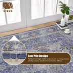 Washable Area Rug 8' x 10' Vintage Traditional Persian Mat - Image 5
