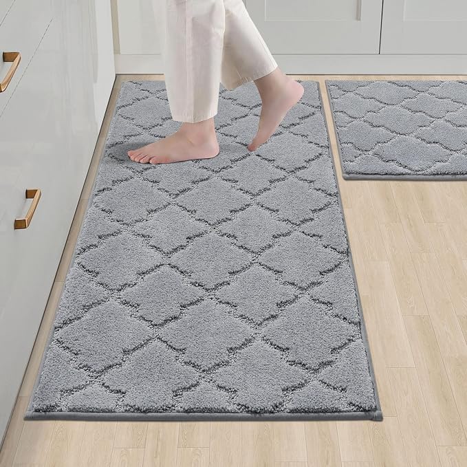 COSY HOMEER Soft Kitchen Rugs for in Front of Sink Super Absorbent Kitchen by COSYHOMEER