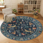 DUKINO 6ft Round Rug for Bedroom, Animal Print Washable Circle Rug - Image 3