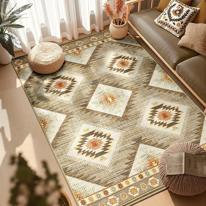 BESTSWEETIE Area Rug 3x4 Rug Machine Washable Non-Slip Low Pile Print Pattern - Image 7