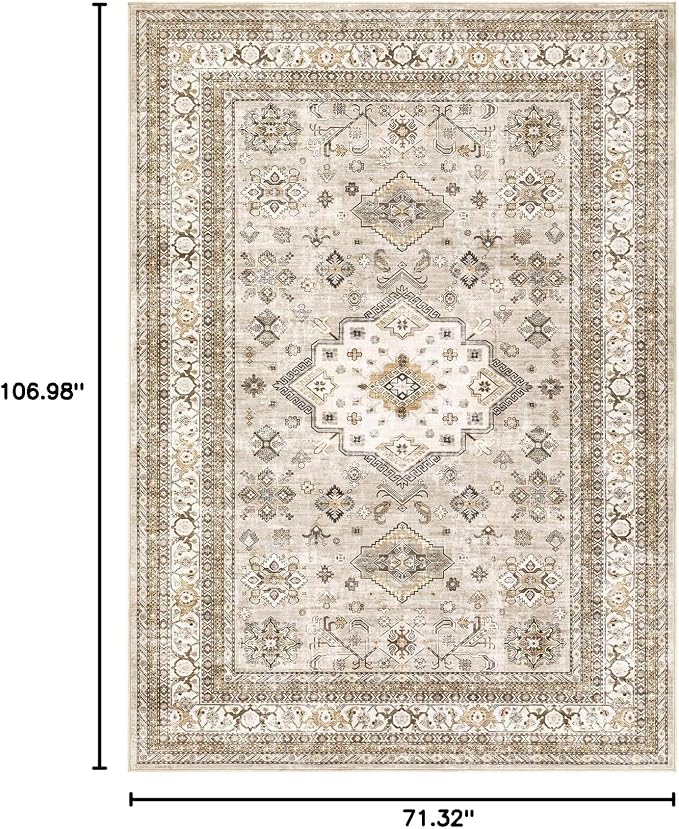 Vintage Living Room Area Rug 6x9 - Image 2