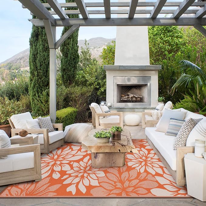 GENIMO Outdoor Rug Waterproof for Patio Decor, Large Area Rugs Mats for RV - Image 3