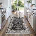 3x5 Kitchen Rug Washable Non-Skid, Boho Indoor Small Throw Area Rugs by BYYVOORugsforYourHome