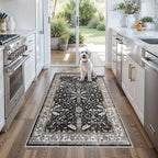 3x5 Kitchen Rug Washable Non-Skid, Boho Indoor Small Throw Area Rugs by BYYVOORugsforYourHome