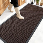 OLANLY Front Door Mat Outside Entrance 59x23, Heavy Duty Sturdy Natural Rubber by OLANLY